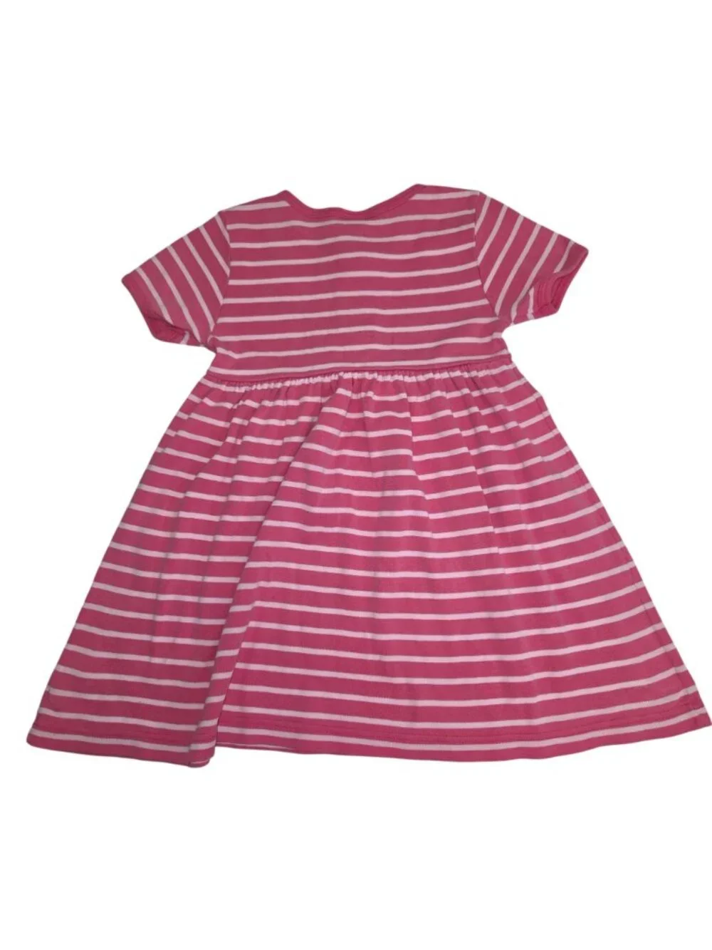 Hanna Andersson 4T Pink Striped Play Comfortable Short Sleeves.Dress 4379